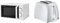 Russell Hobbs Textures 17 Litre White Manual Microwave, RHM1725 & 21640 Textures 2-Slice Toaster, White