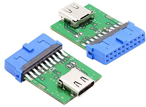 xiwai USB 3.0 Interne 19pin 20pin en-tête vers Ports Uniques USB 3.1 Type-c USB-C Adaptateur de Carte mère Femelle PCBA 480Mbps