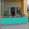 Balkon Sichtschutz Seitenmarkise 80 x 500 cm mit Ösen und Kordel Sunsegel HDPE aus Starken Material für Seite den Balkon Garten Terrasse, Himmelblau