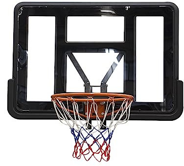 An der Wand montierter Basketballständer for den Innen- und Außenbereich, Rückwandset mit Basketballnetz, PVC-Basketballbrett-Eisenrahmen, Durchmesser 45 cm