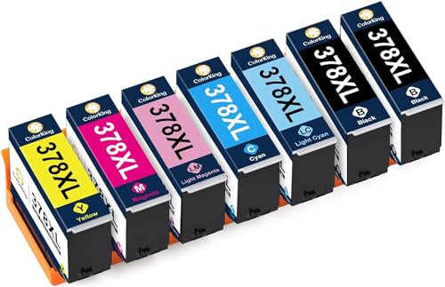 ColorKing 378 378XL Kompatible Patronen für Epson XP 8600, Expression Photo XP 8700, XP-8605, XP-8505, XP-8500 (7 Farben)