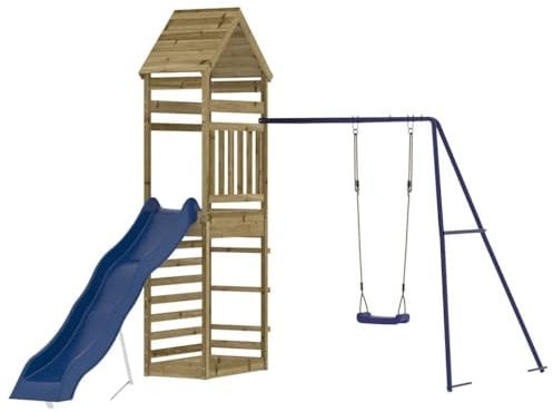 vidaXL Outdoor Kids Playset - Durable Pine Wood, Multiple Activity Centres, Sturdy Construction, Suitable for Ages 3-8