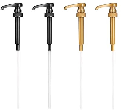 Tabanzhe 4 PCS Syrup Pump,Reusable Liquid Dispenser,Pump Bottle for Coffee Juice Bottle Drinking Mixes,Compatible with Most 750ml Bottles