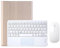 Étui Clavier Bluetooth avec Pavé Tactile pour iPad 9,7 Pouces 6ème Gén 2018/5ème Gén 2017/iPad Pro 9.7/iPad Air 2/1, Coque Clavier QWERTY sans Fil Détachable avec Souris et Porte-Stylo, Or