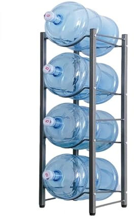 XoTiq Water Cooler Jug Rack, Save Space - Water Cooler Dispenser, Water Bottle Storage Rack, Bottle Rack Storage Rack Detachable Heavy Duty Water Bottle Cabby Rack Space Saving (4 Tiers - 4 Bottles)