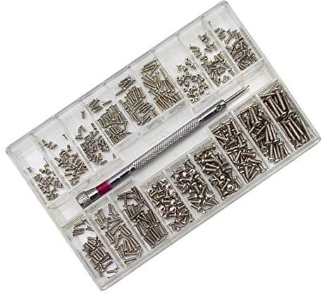 Lot de micro vis de rechange pour montre et lunettes Style A 18 tailles
