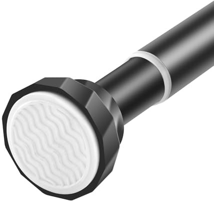 Tringle à rideau télescopique sans perçage 105-180 cm - Extensible - Sans perçage - Noir