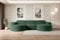 ALTDECOR Ecksofa in U-Form Corner Sofa Bett Eckcouch Couch L-Form Wohnlandschaft Cauchsofa MARI-U1-295x165x81 cm Grün
