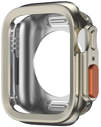 NIBYQ Custodia per Apple Watch Ultra 10 9 8 7 46mm 42mm 45mm 41mm 44mm 40mm Custodia morbida protettiva in TPU antiurto per custodia iwatch serie 6 5 4 SE(Gold,41mm)