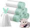 WANDGU Sacs Poubelle Avec Poignée de Transport : 6 Rouleaux pour Litière de Chat, 90 Pièces Autonettoyantes Durables, Recharge pour Litière pour Chat (Vert)