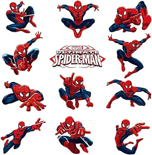 ZTZK Wandtattoo Spiderman, Spiderman Aufkleber für die Wand Spiderman Wandtattoo für Schlafzimmer Vinyl Aufkleber Wohnzimmer Dekorative Aufkleber Geschenke für Jungen und Mädchen