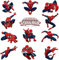 ZTZK Wandtattoo Spiderman, Spiderman Aufkleber für die Wand Spiderman Wandtattoo für Schlafzimmer Vinyl Aufkleber Wohnzimmer Dekorative Aufkleber Geschenke für Jungen und Mädchen