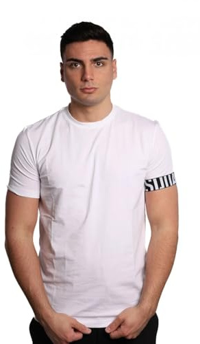 DSQUARED2 Weißes T-Shirt für Herren und Damen mit Logoärmeln