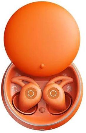 SleepPods Pro - Schlafkopfhörer mit ANC gegen Schnarchen, Ultraflache Noise Cancelling Kopfhörer für Seitenschläfer, Bluetooth 5.4, 24h Akku, Inkl. White Noise, Bequeme Sleep Earbuds (Orange)
