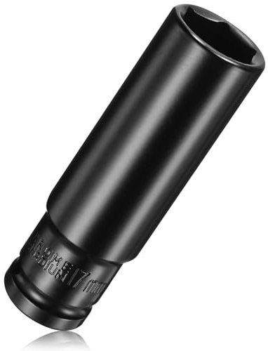 TYBYBB Insert de clé à douille hexagonale 17 mm - Douille hexagonale 1/2 - En acier CV - Clé à douille hexagonale - Pour visseuse à percussion - Clé dynamométrique (78 mm de longueur)