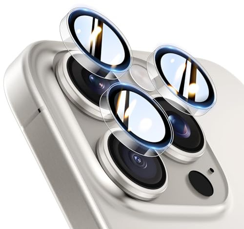 TOCOL für iPhone 16 Pro Max / 16 Pro Kameraschutz, 2 Sets, Transparent | Einfache Montage, Ultra HD Camera Cover, 9H Stoßfest Kratzfest, Hüllenkompatibel, Kameraschutz für iPhone 16 Pro / 16 Pro Max