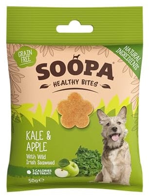 Soopa Zahnpflege-Sticks mit Grünkoh-l und Apfel-Geschmack, 50 g