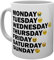 GB Eye Emoji Jours de la Semaine Mug Multicolore