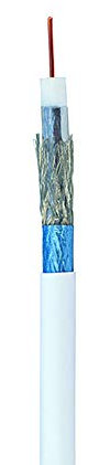 WISI Koaxialkabel MK 96 A 0101 – Antennenkabel 3-fach geschirmt, Klasse A+, >120dB – Brandklasse Dca – Für DVB-T, DVB-T2, DVB-C und DVB-S/S2 – Durchmesser 6,8mm, 100m, weiß