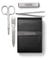 MANSCAPED® Shears 2.0 Tempered Stainless Steel Men's Nail Kit, Fingernail Clippers, Safety Scissors, Tweezers and Nail File, Travel Manicure Pedicure Set, 4-Piece Luxury Grooming Kit with Compact Case