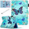 Fancity Case for iPad Mini 5 Mini 4, Mini 3 Mini 2 Protective Cover, PU Leather Smart Auto Wake/Sleep Case with Stand Card Slot Pencil Holder for iPad Mini 7.9 Inch, Crystal Butterfly