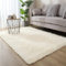 Ouduo Rugs Teppich Hochflor Wohnzimmerteppich Langflor Bettvorleger - Teppiche für Wohnzimmer Schlafzimmer Kinderzimmer - Weicher Shaggy Modern rutschfest Einfarbig Flauschig (weiß,120*160cm)