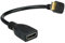 Câble adaptateur mini HDMI vers HDMI, câble convertisseur mini-HDMI mâle vers HDMI standard mâle, câble mini HDMI coudé à 90 degrés, caméscope, appareil photo (angle vers le haut)
