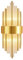 HJXDtech Moderne 2-flammige Kristall Wandleuchte, E14 LED Wandlampe Edelstahl Wand Nachttischleuchte für Schlafzimmer Wohnzimmer (Gold)