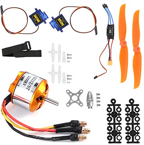 RiToEasysports 2200KV RC Flugzeugmotorset mit 9G Servo & 6035 Propeller & 30A XT60 ESC für Ferngesteuerte Flugzeuge Zubehör Für Modellflugzeuge Modellflugzubehör Modellspielzeug