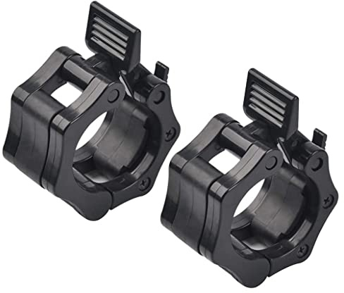 Hsthe Sea Klemmschellen für Sporthanteln, Quick Release, 25 mm, für Langhantelstangen, Kurzhantelstangen, Schnellverschluss, sicherer Verschluss, 1 Paar schwarz