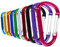 Pack of 10 Aluminium Alloy Carabiner D Hook Clip Key Ring Multicoulor Carabiner for Camping, Hiking or Travel Backpack