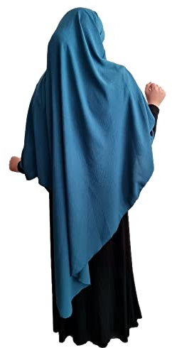 Yaqeen XL Khimar Dreieck Jazz Hijab für Muslima Kopftuch islamisches Gebetskopftuch petrol