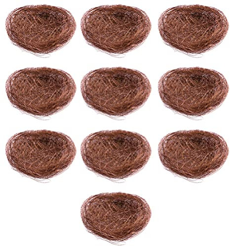 DOITOOL 10 Pcs Kit de Décoration D Oiseau D Oiseau de Pâques- Nid Artificiel Nid Nid Nid Nid Ornements- Mini Nids D Oiseaux de La Fête de La Fête de La Fête de Pâques pour Artisanat