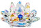 Cisolen Lotus Crystal Kristallglas Lotus Blume Kristallglas Lotusblüte Lotusblume Ornamente Wohnaccessoires Handwerk Hochzeiten Dekoration Feng Shui Kugel Kristalle Blumen Hochzeit Souvenirs