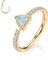 hengkaixuan 16G Helix Ohrringe Septum Clicker Knorpel Daith Ring Chirurgenstahl Conch Hoop Ring 10mm mit Herz Opal Tragus Rook Ohrringe Septum Schmuck Gold Nasenringe Kleine Creolen für Damen Herren