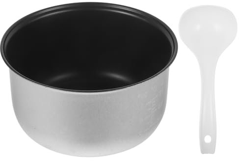 Housoutil Rice Cooker Inner Pot Replacement Non Stick Inner Cooking Pot Rice Cooker Liner Pot Container for 3L Rice Cooker Pot