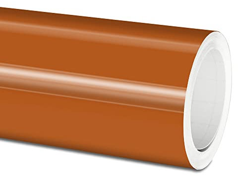Actinium® Plotterfolie (13€/qm) 751c 083 Haselnussbraun Glanz 5m x 63cm High Performance Cast Folie, gegossene Selbstklebende Autofolie glänzend