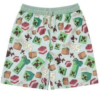Minecraft Badeshorts Badehose Surfshorts (as3, Numeric, Numeric_116, Regular, grün)