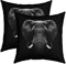 Elefant Kissenbezüge 40x40cm Weich Square3D Wild Tiere Muster Dekokissen Home Dekor Kissenhülle 2er Set Kissenbezüge Ethnische Elefant Drucken Schwarz Kissenbezug Sofakissen Couchkissen für Sofa