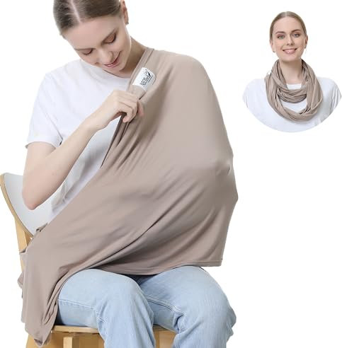 NeoTech Care Stilltuch/-schal - Stillzubehör - weicher Stoff (Hellbraun)