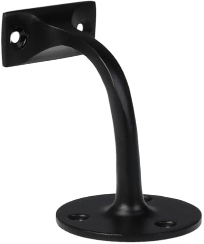 Jackson Woodturners Black Wall Bracket – Handrail Support for Stairs