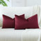 JOTOM Samt Kissenbezug Kissenhülle Sofakissen Dekokissen Kissenbezüge für Sofa Wohnzimmer Schlafzimmer 2er Set 40x60 cm Bordeaux