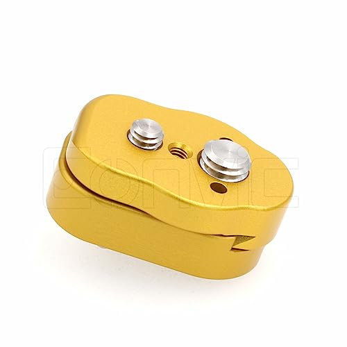 Eonvic 3/8 Zoll Schrauben Mini Schnellwechselplatte Lock Mount für ARRI RED Kamera Monitor Kamera Stativ LCD Monitor Magic Arm (Gelb)