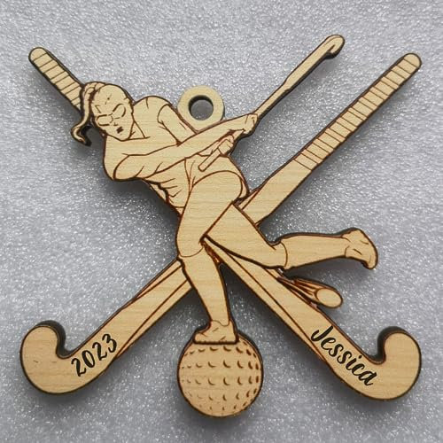 Feldhockey Mädchen Ornament Feldhockey Weihnachten Ornament 2023 Feldhockey Geschenke, Feldhockey Ornament, Team Geschenke, Feldhockey Geschenke für Mädchen, Hockey Mama Geschenke, Geschenke für