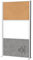 MAUL Trennwand MAULconnecto 180x100cm | Raumteiler für Büro und Schreibtisch | Freistehender Raumtrenner mit Standfüßen | Ideal als Sichtschutz und Schallschutz | Kork + Whiteboard + Akustikvlies