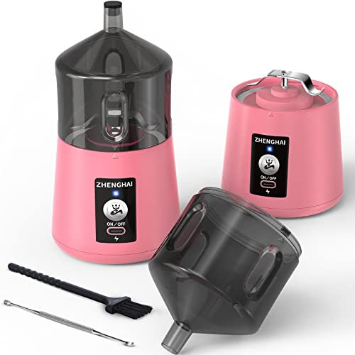ZHENGHAI Electric Herb Grinder 150W Spice Grinder USB-C Rechargeable, Compact Size, Easy On/Off. Fast Grinding Dry Spices Herbs, with Pulse Mode and Cleaning Brush (Pink)