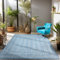 Carpettex Outdoor Teppich Wetterfest 160x230 cm Vintage Design Blau - Ideal für Balkon, Wintergarten, Terrasse, und als Küchenteppich - Sisal Teppich Waschbar, Wasserfest, Pflegeleicht, Flachgewebt
