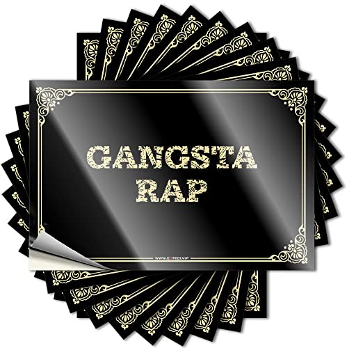 Streich Aufkleber für Erwachsene Gangsta Rap Aufkleber Dekor für Männerhöhle Dekor Schilder (Farbe: Farbe, Größe: 8 x 12 cm)