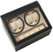 SUBKUDY Uhrenbeweger Automatik 4 + 6 Uhrenbeweger Automatik Watch Winder Aufbewahrungsbox Leder Gehäuse Rotate Watch Winders Schmuckbox, Schwarz