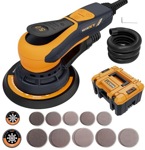 Levigatrice Orbitale Brushless MAXXT 5.0mm - Levigatrice Orbitale 150mm&125mm - Levigatrice Multifunzione - Velocità Variabile per Legno Brushless